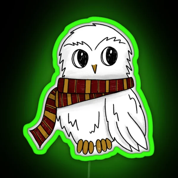 Snowy Owl RGB Neon Sign