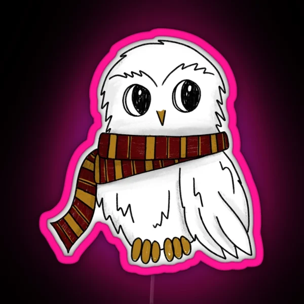 Snowy Owl RGB Neon Sign