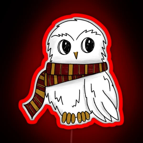 Snowy Owl RGB Neon Sign