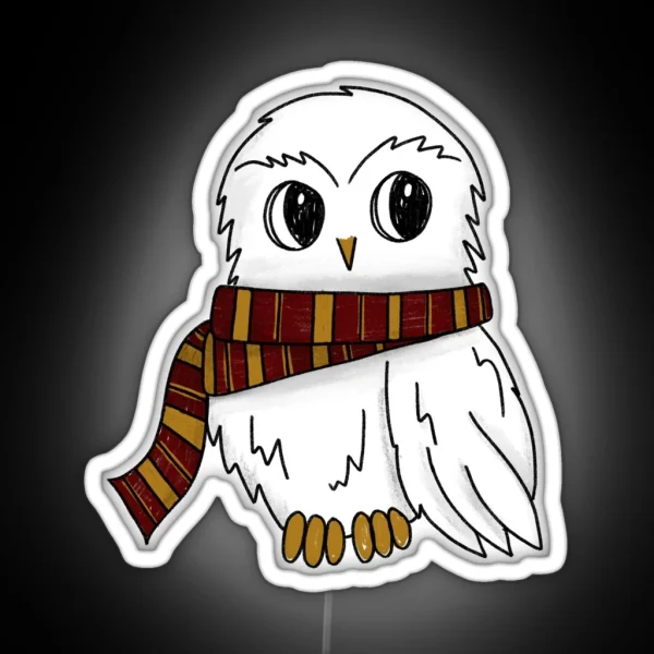 Snowy Owl RGB Neon Sign