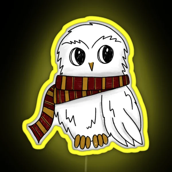 Snowy Owl RGB Neon Sign