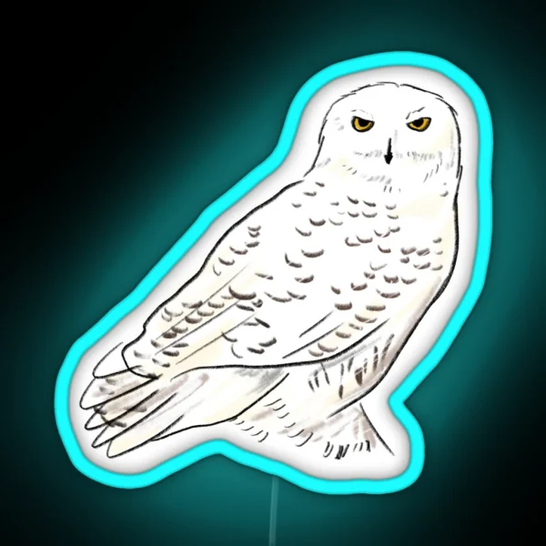 Snowy Owl RGB Neon Sign