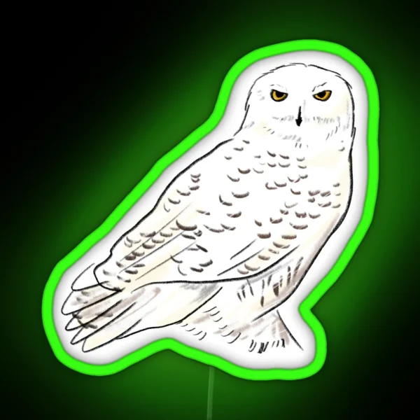 Snowy Owl RGB Neon Sign