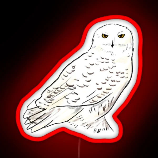 Snowy Owl RGB Neon Sign