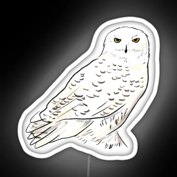 Snowy Owl RGB Neon Sign
