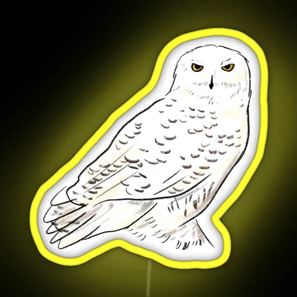 Snowy Owl RGB Neon Sign