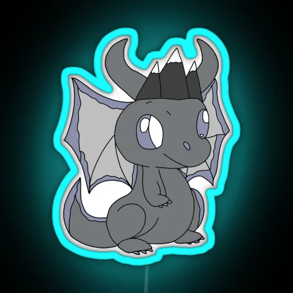 Snowy Peaks Dragon RGB Neon Sign