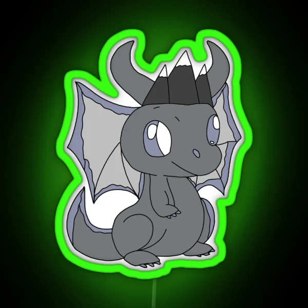 Snowy Peaks Dragon RGB Neon Sign