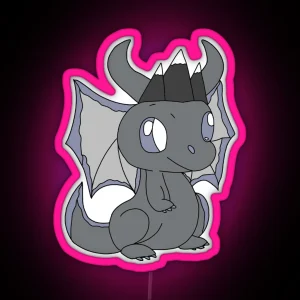 Snowy Peaks Dragon RGB Neon Sign