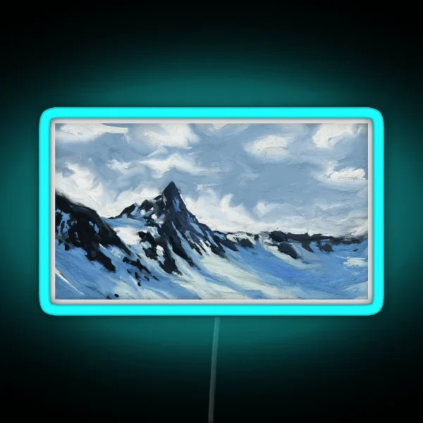 Snowy Peaks RGB Neon Sign