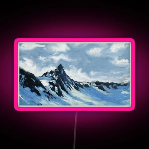 Snowy Peaks RGB Neon Sign