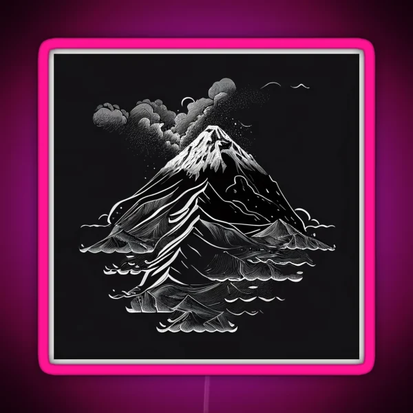 Snowy Peaks RGB Neon Sign