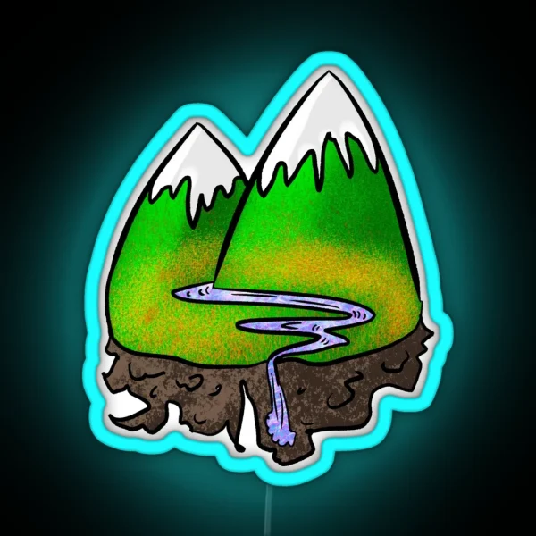 Snowy Peaks RGB Neon Sign
