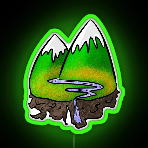 Snowy Peaks RGB Neon Sign