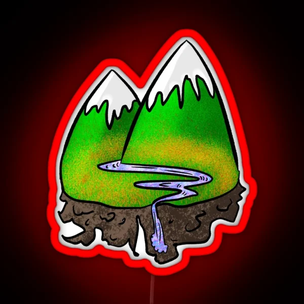 Snowy Peaks RGB Neon Sign
