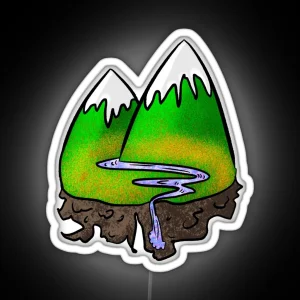 Snowy Peaks RGB Neon Sign
