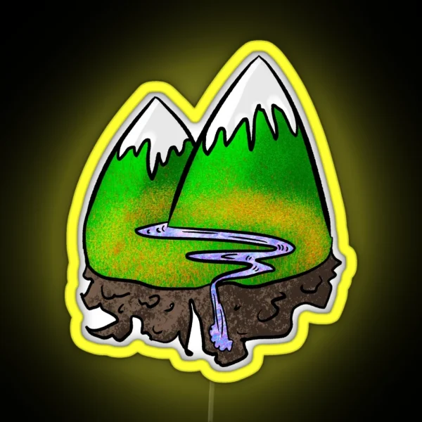 Snowy Peaks RGB Neon Sign