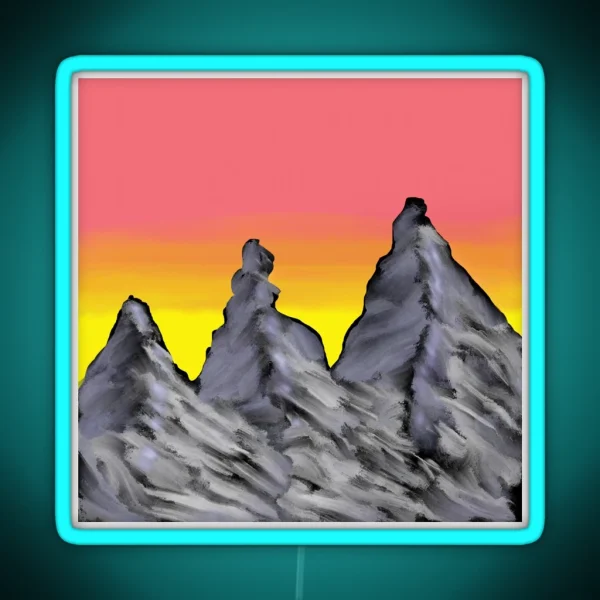 Snowy Peaks RGB Neon Sign