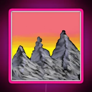Snowy Peaks RGB Neon Sign