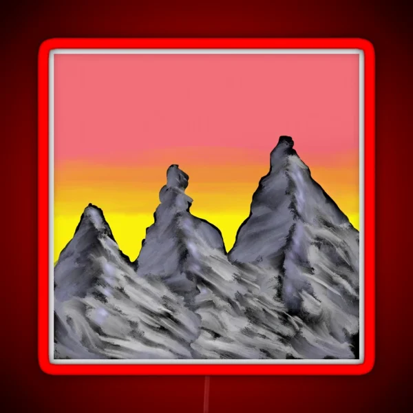 Snowy Peaks RGB Neon Sign