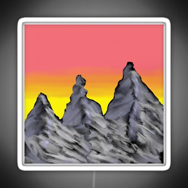 Snowy Peaks RGB Neon Sign