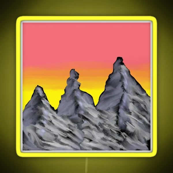 Snowy Peaks RGB Neon Sign