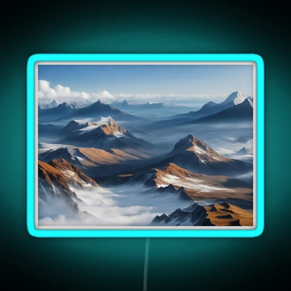 Snowy Peaks RGB Neon Sign