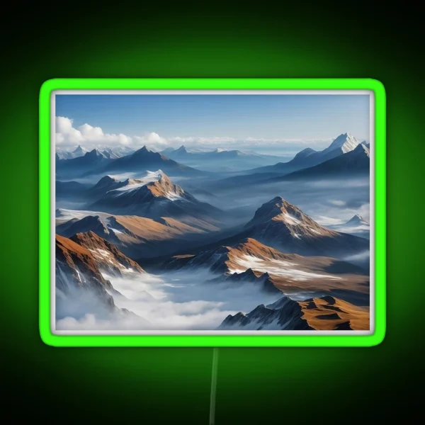 Snowy Peaks RGB Neon Sign
