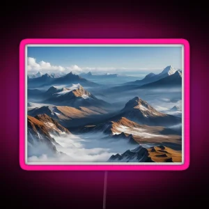 Snowy Peaks RGB Neon Sign