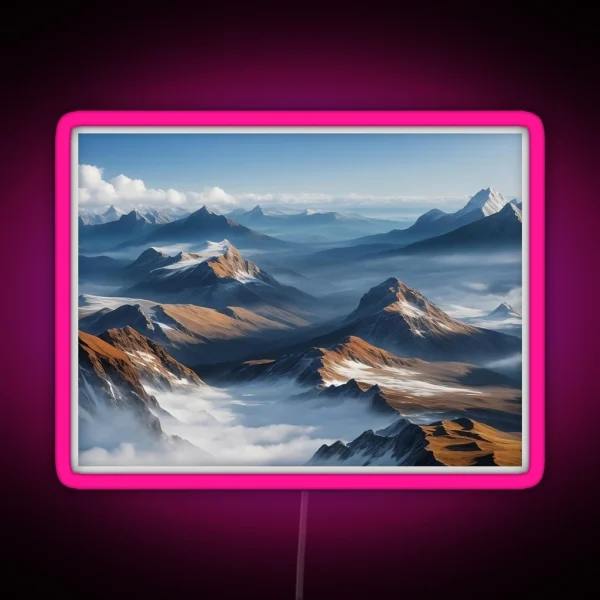 Snowy Peaks RGB Neon Sign
