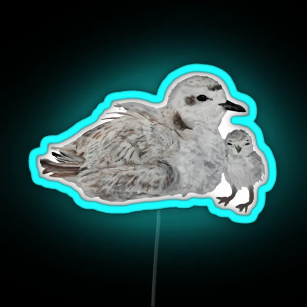 Snowy Plover RGB Neon Sign
