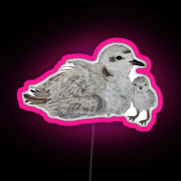 Snowy Plover RGB Neon Sign