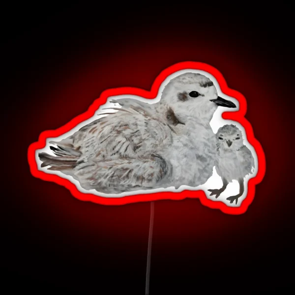 Snowy Plover RGB Neon Sign