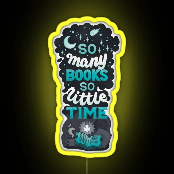 So Many Books RGB Neon Sign