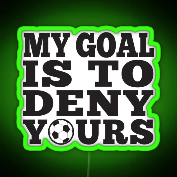 Soccer Keeper Goalie Defender RGB Neon Sign