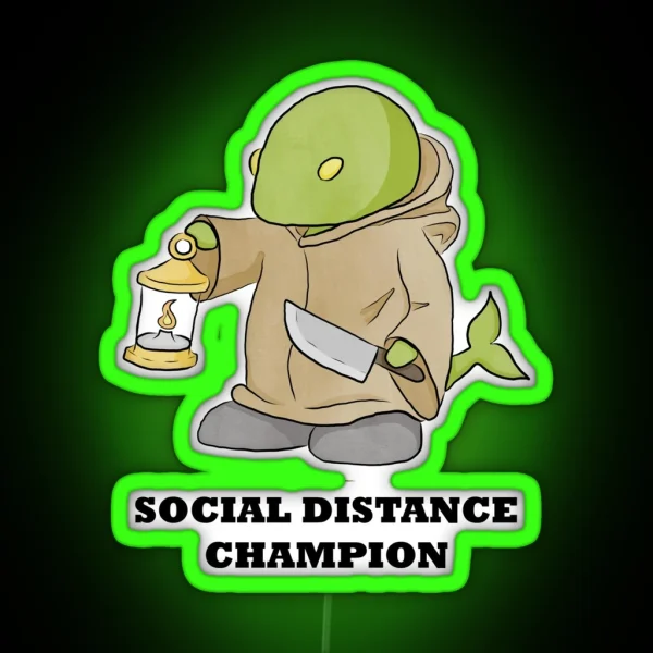 Social Distance Tonberry RGB Neon Sign
