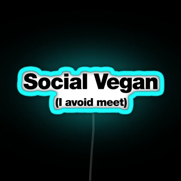 Social Vegan RGB Neon Sign