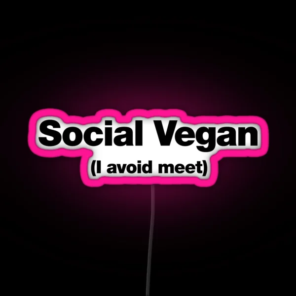 Social Vegan RGB Neon Sign