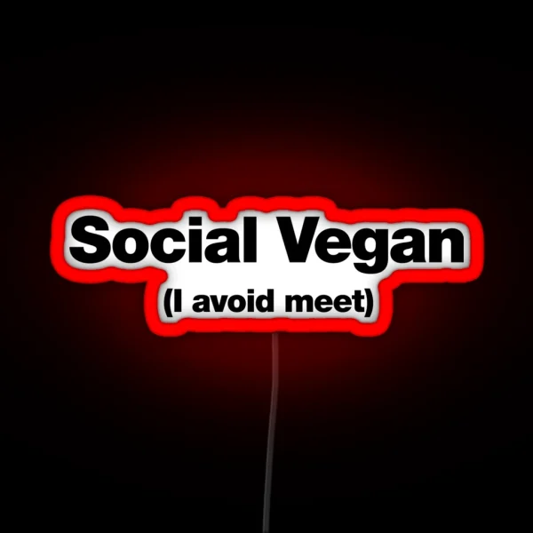 Social Vegan RGB Neon Sign