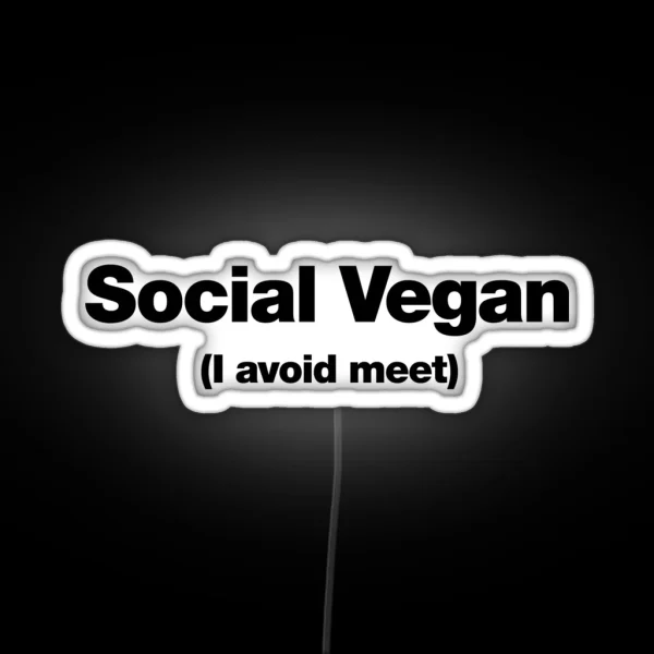 Social Vegan RGB Neon Sign