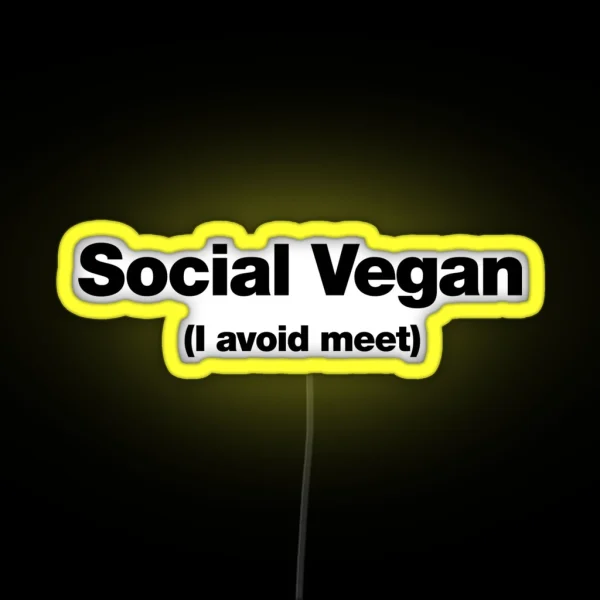 Social Vegan RGB Neon Sign