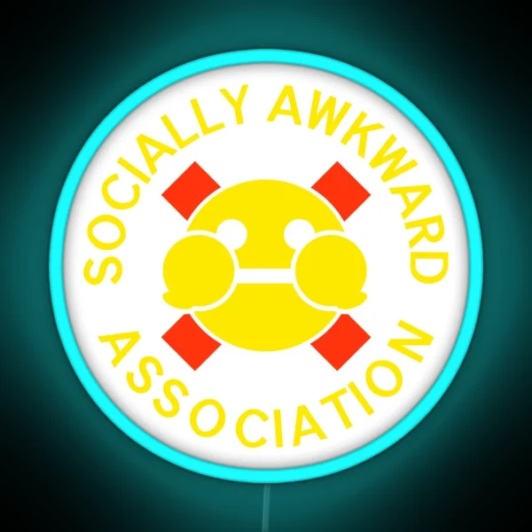 Socially Awkward Association Logo RGB Neon Sign