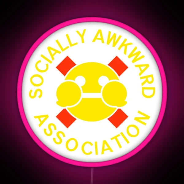 Socially Awkward Association Logo RGB Neon Sign
