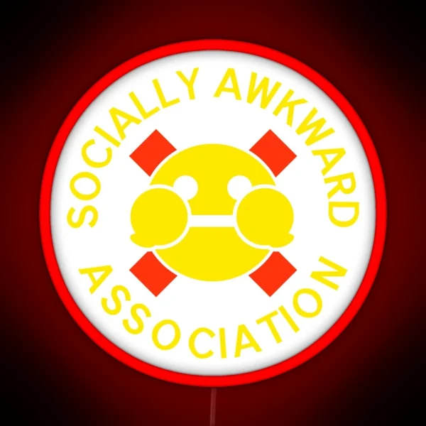 Socially Awkward Association Logo RGB Neon Sign