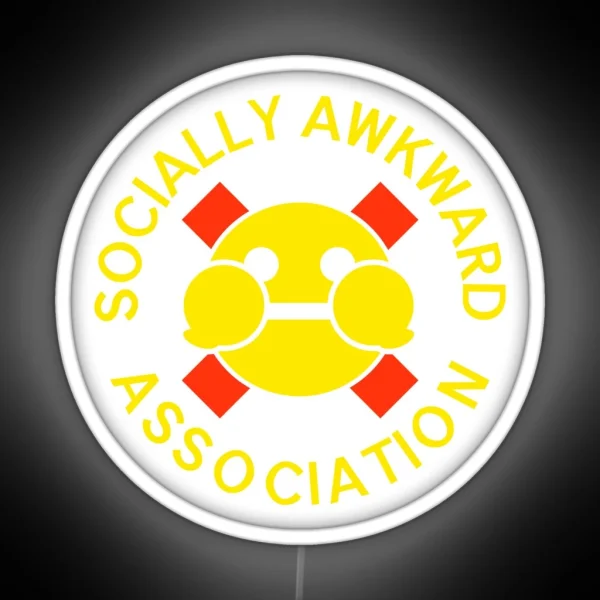 Socially Awkward Association Logo RGB Neon Sign
