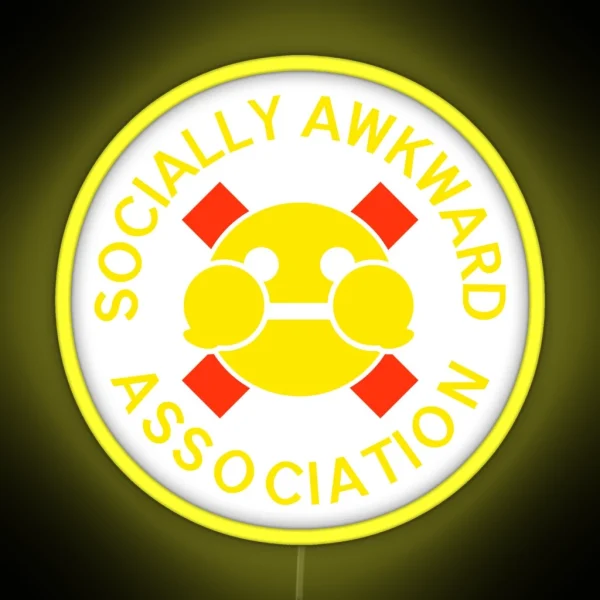 Socially Awkward Association Logo RGB Neon Sign