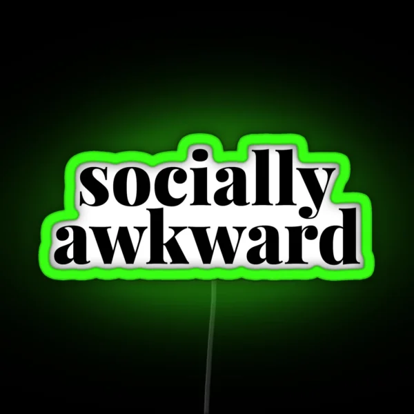 Socially Awkward Black RGB Neon Sign