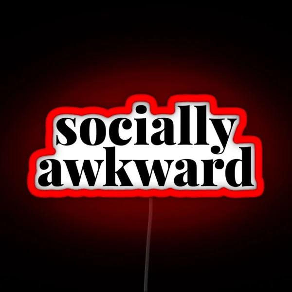 Socially Awkward Black RGB Neon Sign