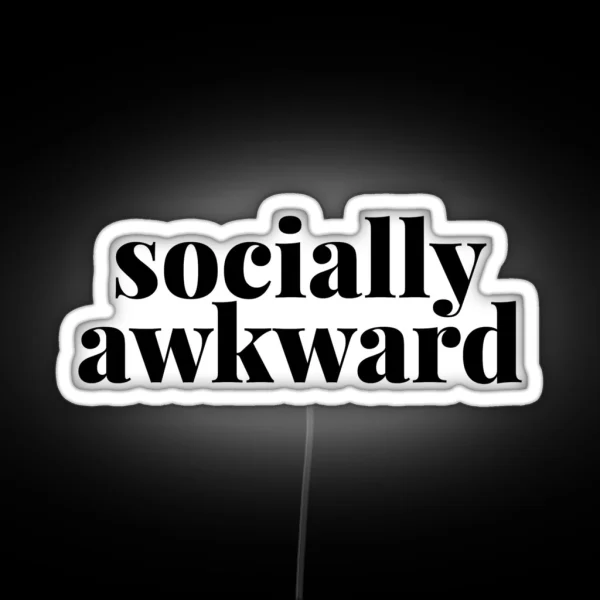 Socially Awkward Black RGB Neon Sign