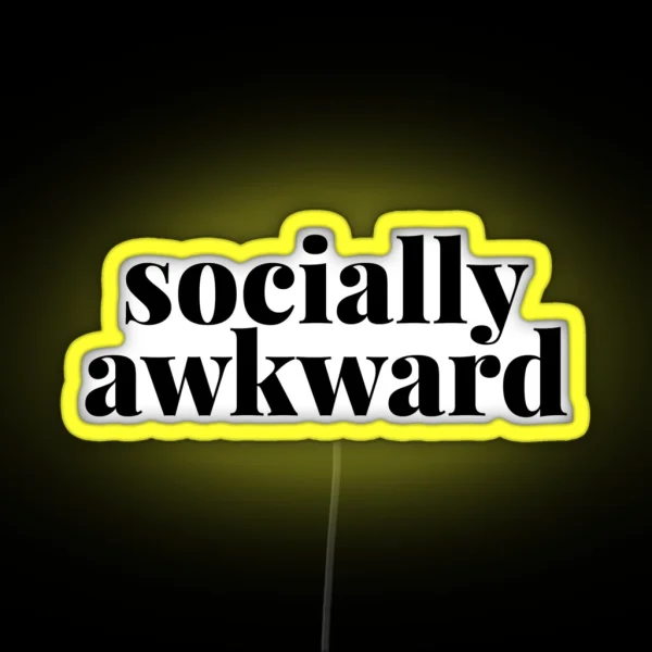 Socially Awkward Black RGB Neon Sign